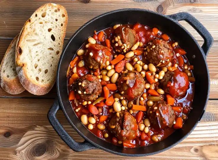 Hollandse gehaktballen met witte bonenstoof — AI recept
