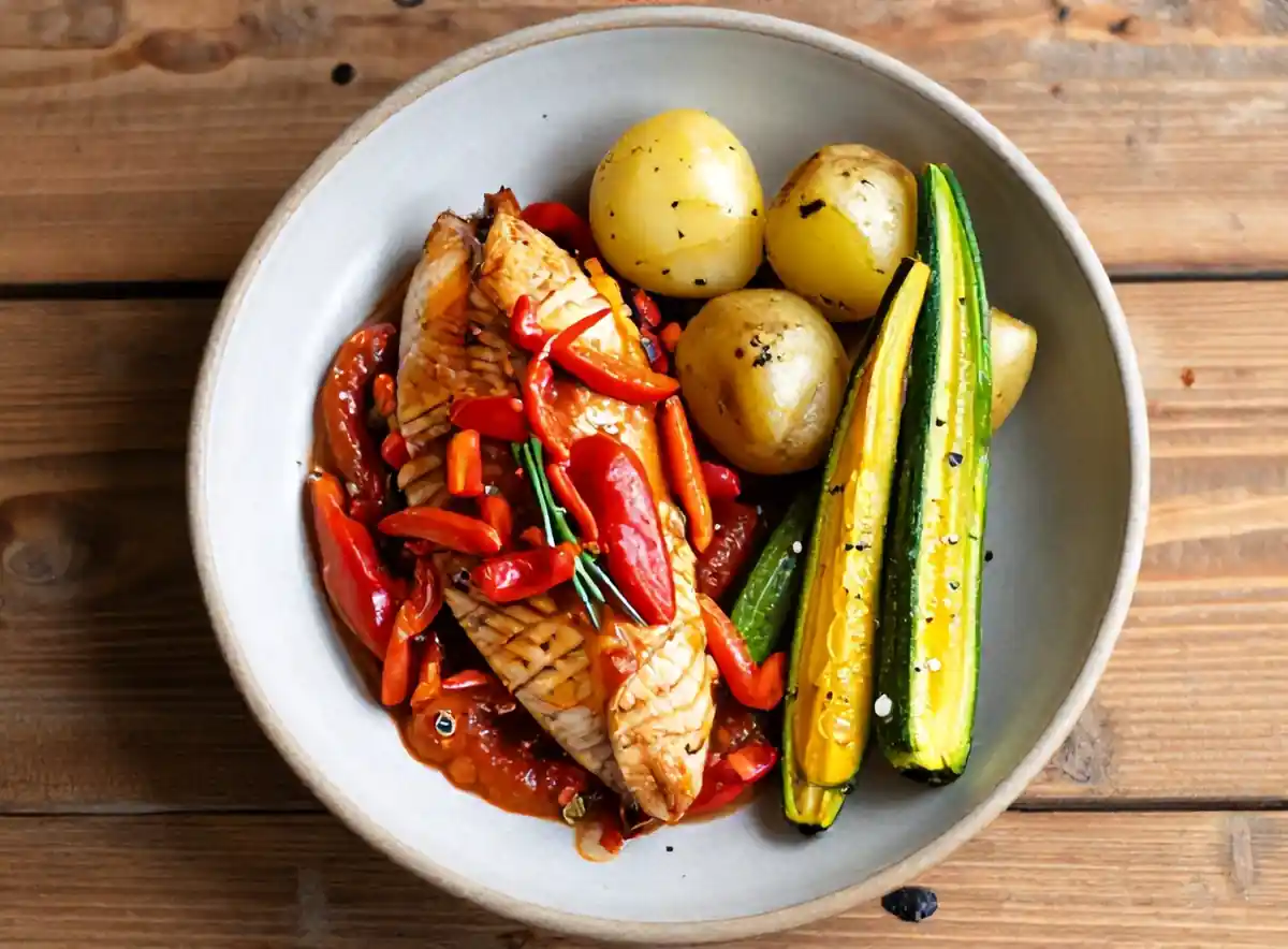 Zomerse kipfilet met paprikasaus en krieltjes — AI recept