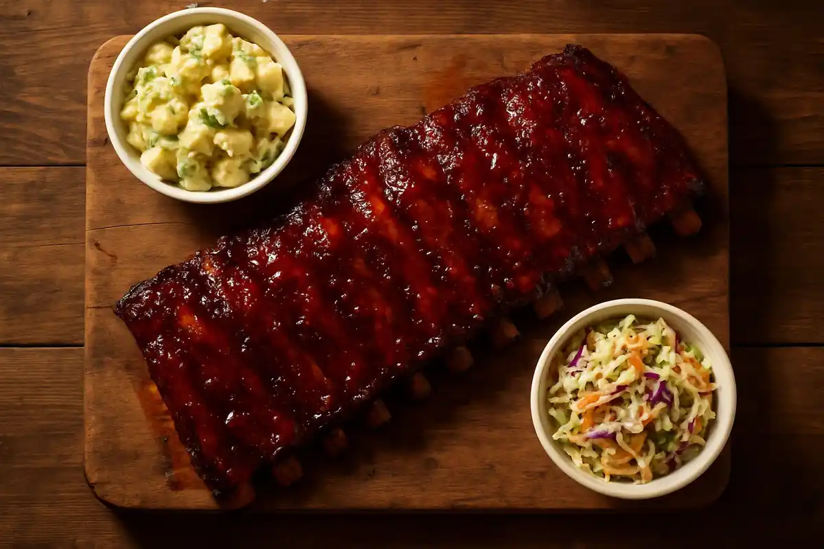 Zomerse ovenspareribs met zoet-pittig BBQ-glazuur en verse coleslaw
