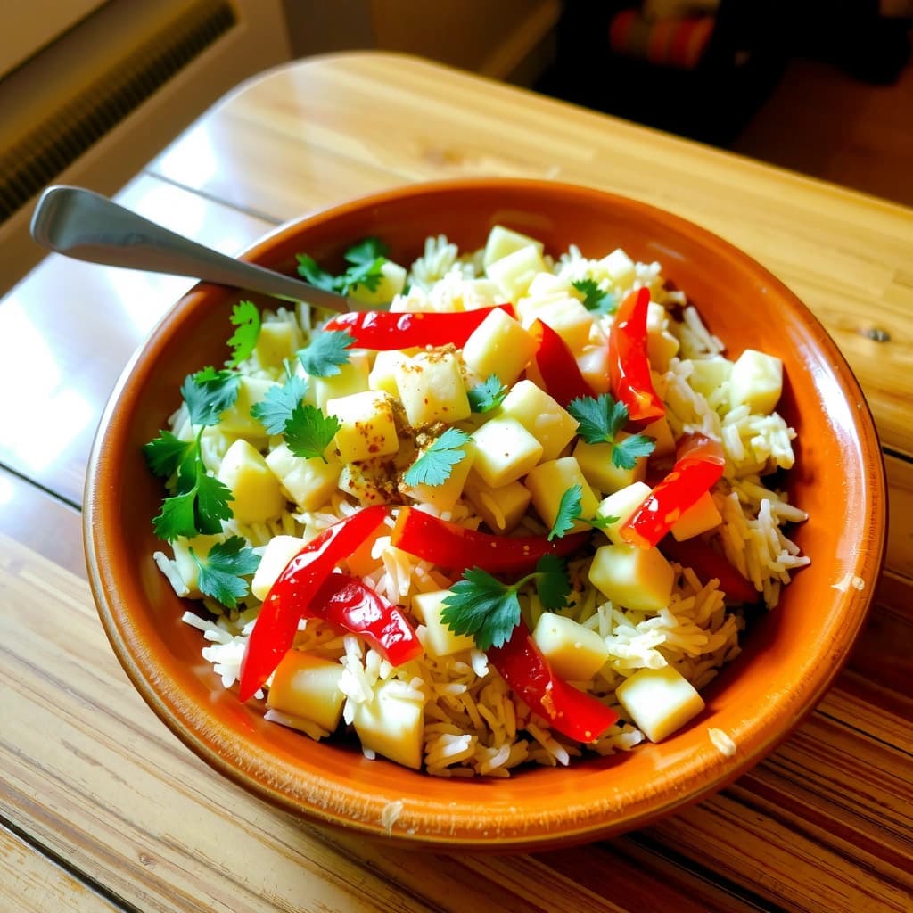 Lente Rijst met Asperges en Paprika