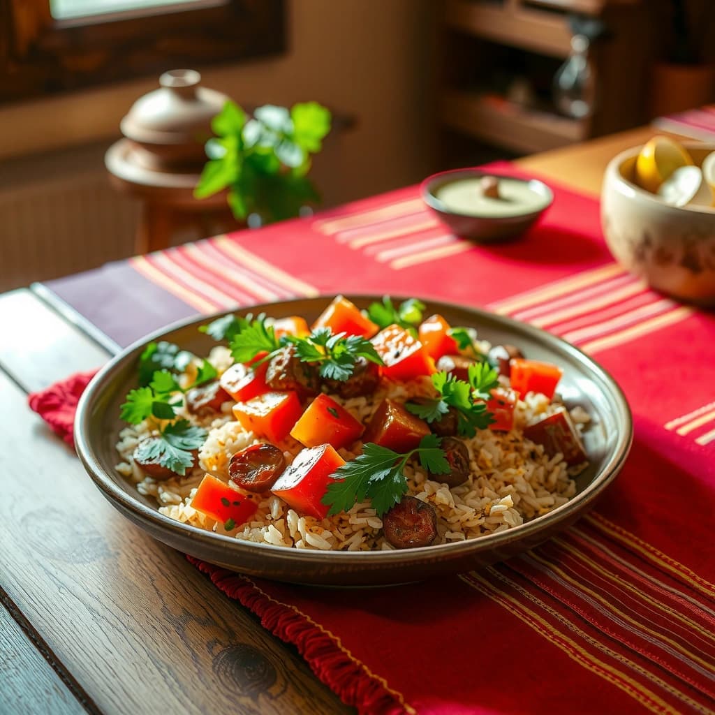 Mexicaanse Rijst met Roerbakgarnalen