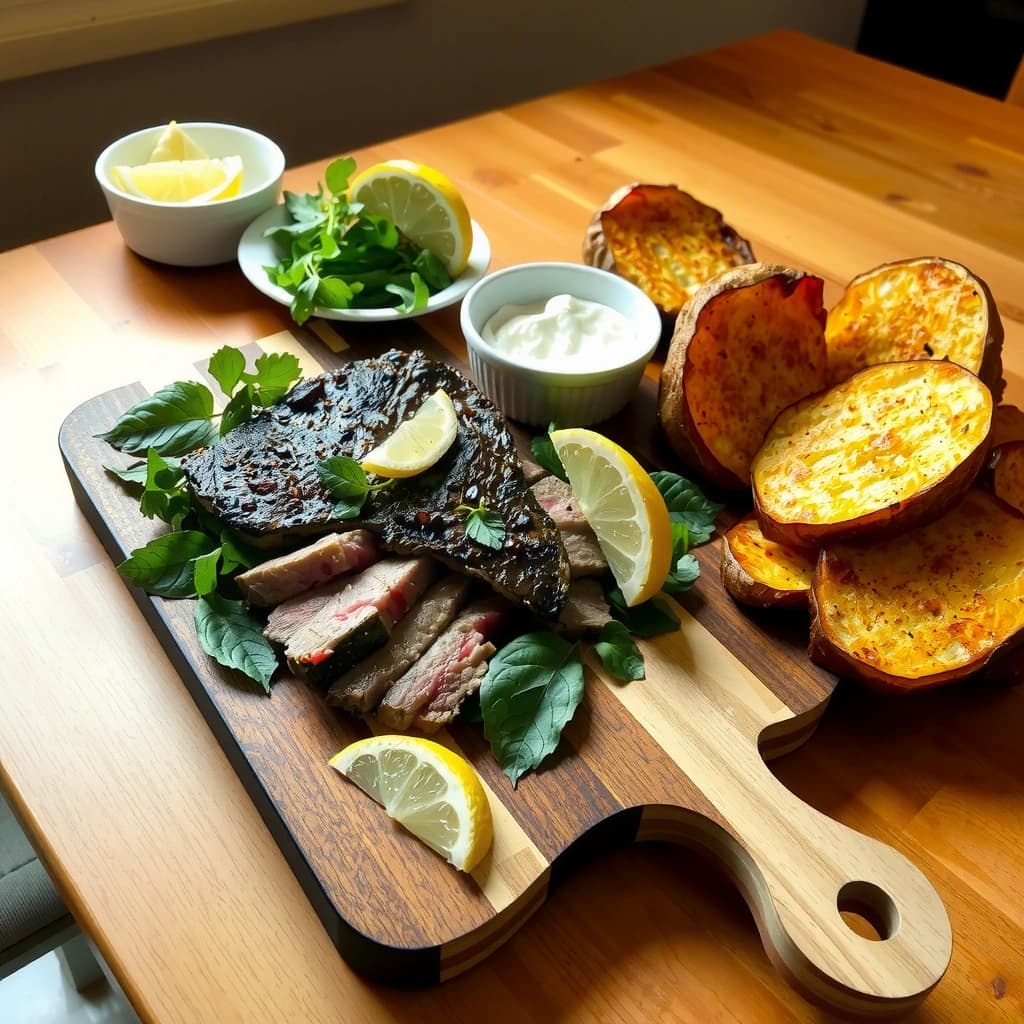 Tonijnsteak met Komkommer-Avocado Salade