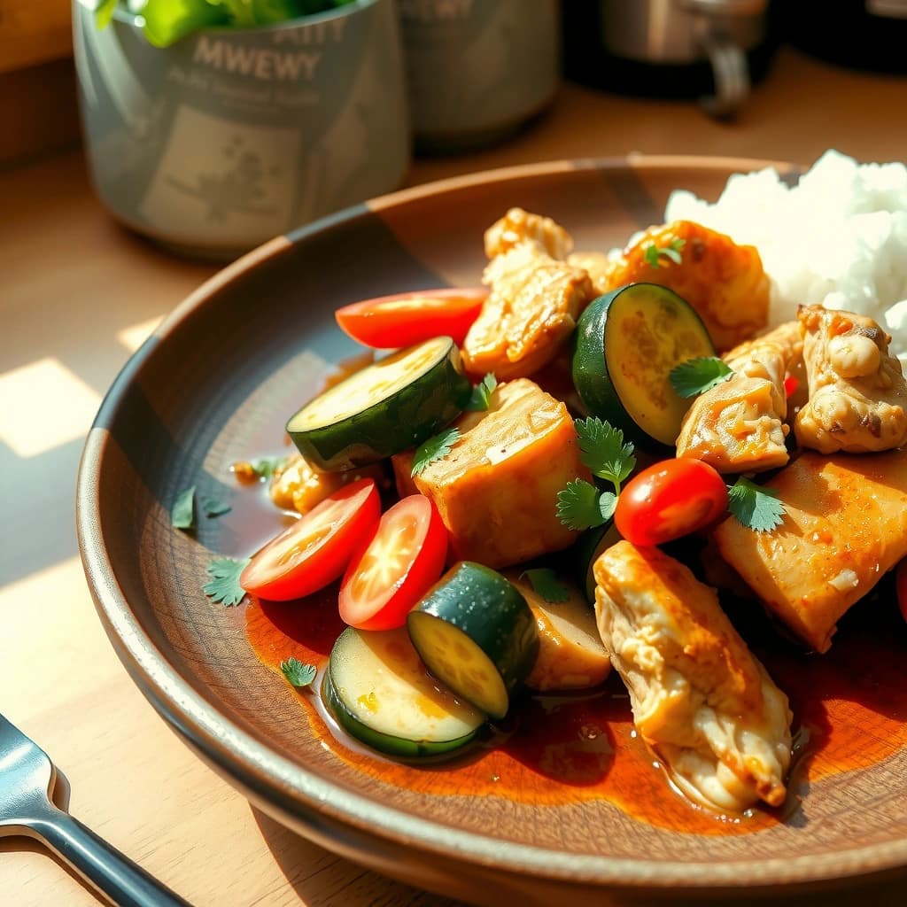 Thaise Kokos Haan met Groenten