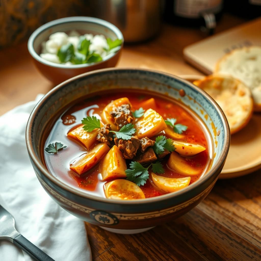 Indiaas Gebakken Aardappel en Paprikastoofpot