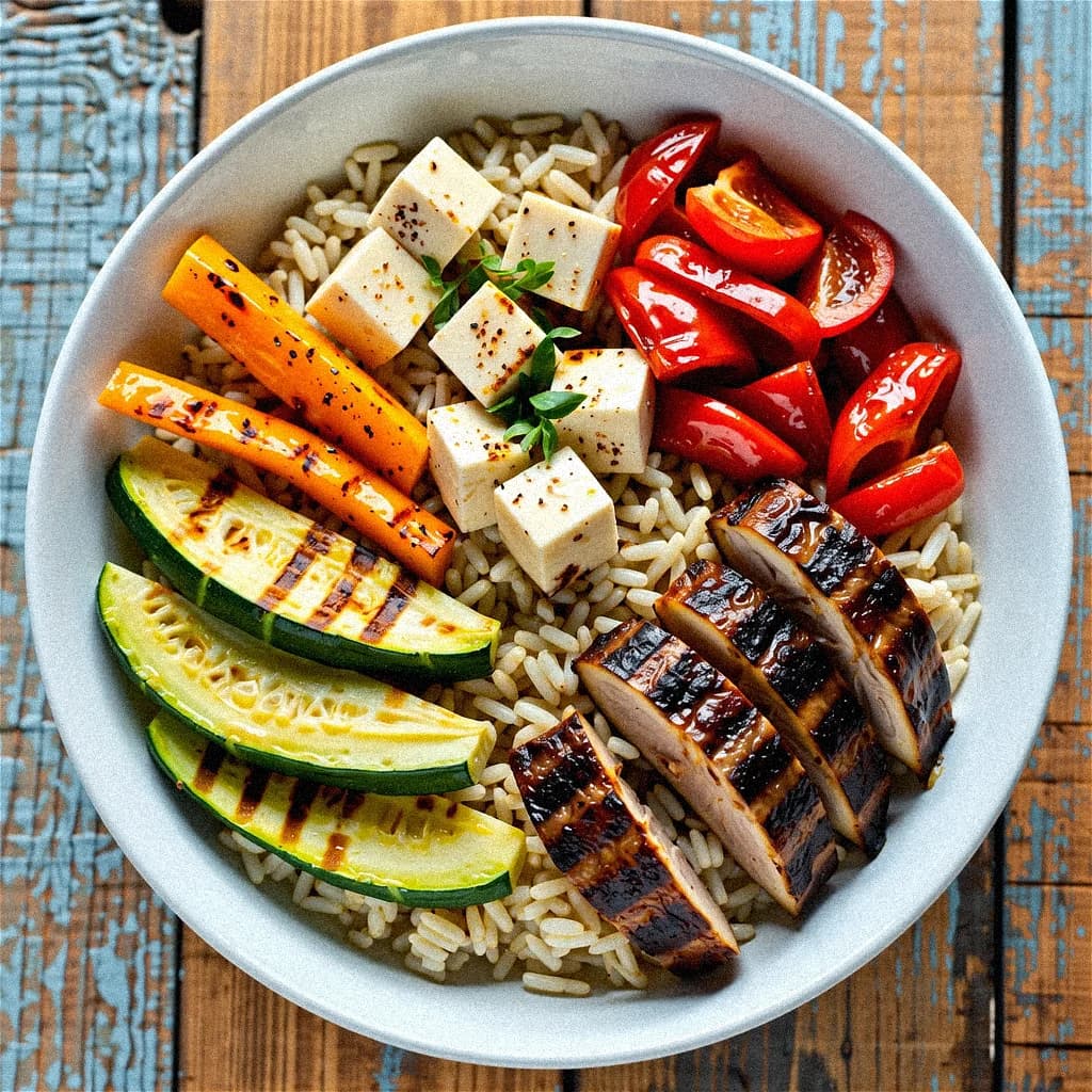 Gezonde Rijstbowl met Tricolor Kluitsla en Geelvintonijn