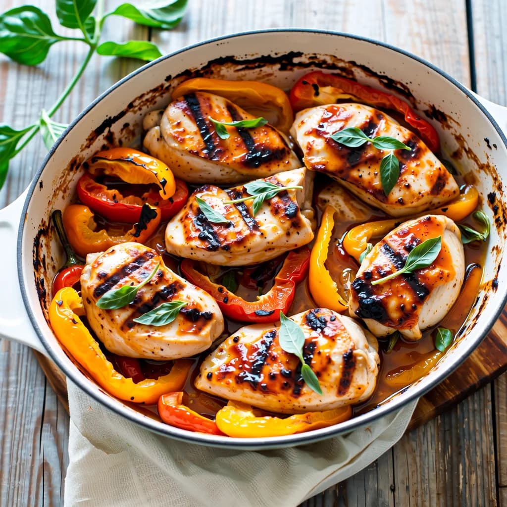 Zomerse Paprikakapriola Ovenschotel